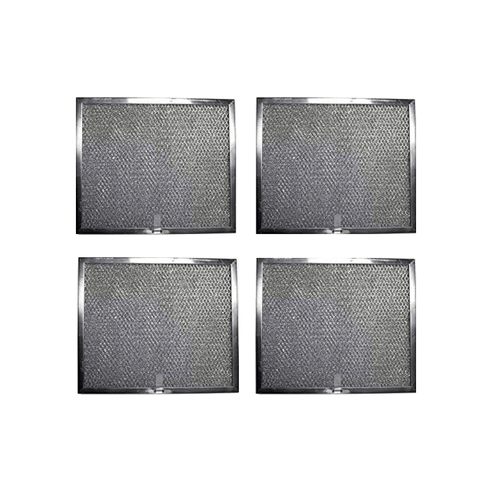 Aluminum Replacement Range Hood Filter 9-7/8 x 11-11/16 x 3/8 (4-Pack)