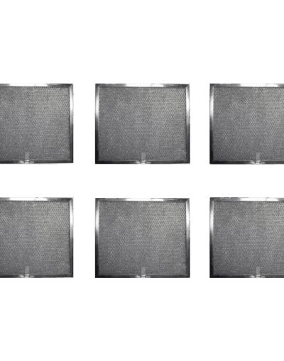 Aluminum Replacement Range Hood Filter 9-7/8 x 11-11/16 x 3/8 (6-Pack)