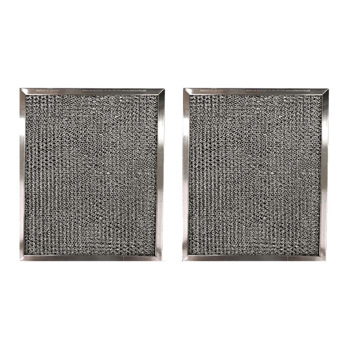 Aluminum Replacement Range Filter Compatible With Nutone K079000, K079-000- Dimensions: 8 x 11 x 3/8 - 2 Pack