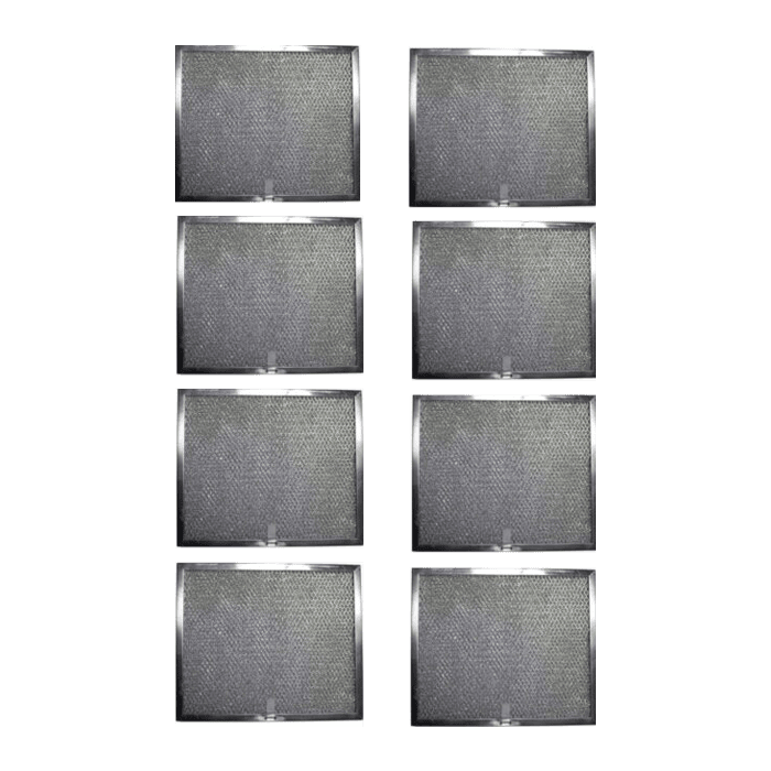 Aluminum Replacement Range Hood Filter 9-7/8 x 11-11/16 x 3/8 (8-Pack)