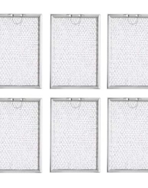 Replacement Filters Direct AF4279 WB06X10309 Microwave Filter - 5" x 7-5/8" x 3/32" (127 x 194 x 2.4 mm) - 5" x 7-5/8" x 3/32" thick and is comprised of a washable aluminum mesh to capture cooking grease (127 x 194 x 2.4 mm)