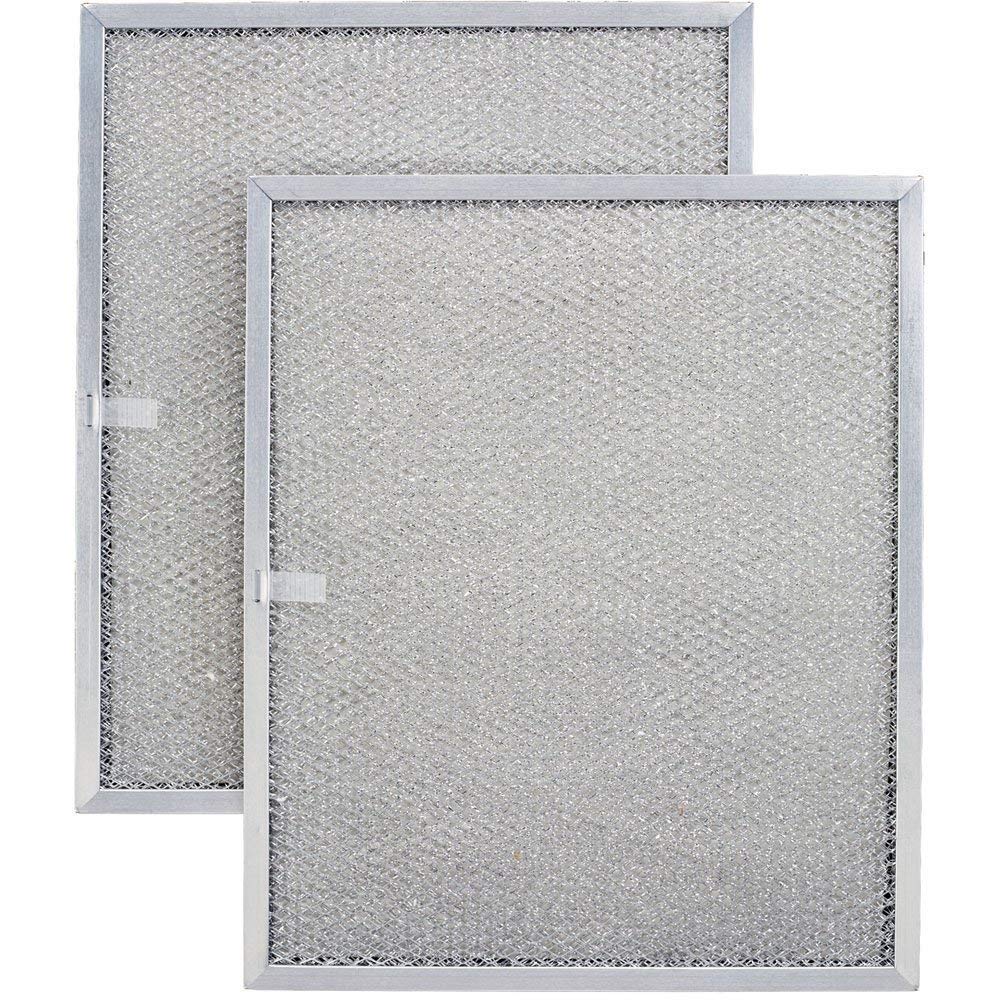 Aluminum Replacement Range Filter - Dimensions: 8-1/2 x 11-1/4 x 3/8 - 2 Pack