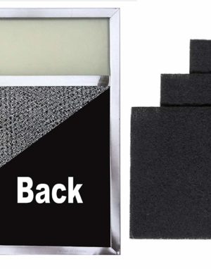 Range Filter with Lens Light + Replacement Charcoal Filters (3-Pack) - 11.5 x 11.75 x .375 with Light Lens