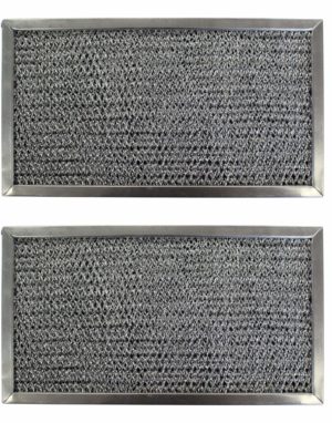 Replacement Aluminum Filters Compatible with Estate 8184002, GE WB02X9883, GE WB06X379, GE WB2X9883, GE WB6X379, Kitchenaid 8184002, Whirlpool 8184002,GC-7501,RCP0611 -6-1/8 x 11-1/8 x 3/8 (2-Pack)